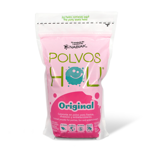 Polvos Holi 650 grs. rosa original