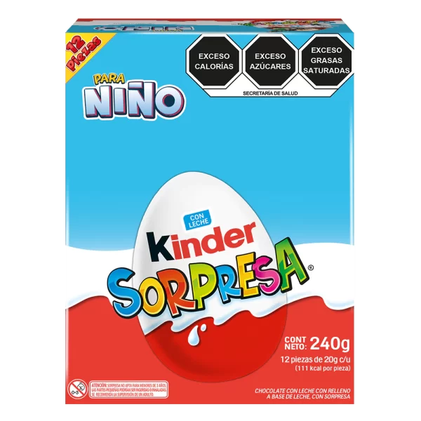 Huevo Kinder Sorpresa Niño 12 Pzs. - Didu Fiestas | Dulcería en Puebla